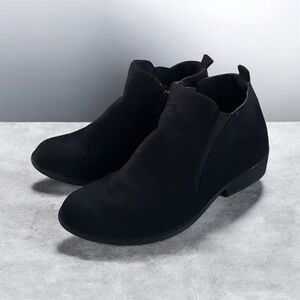 Chelsea Black Suede Ankle Booties